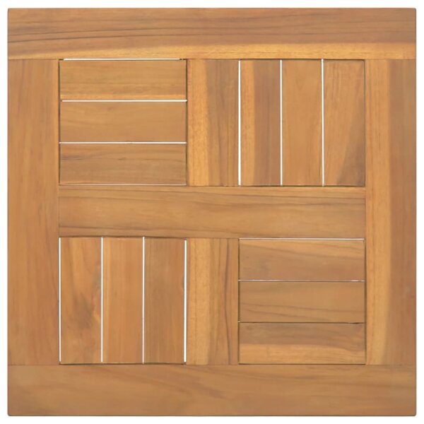 vidaXL Dessus de table carré 40x40x2 5 cm Bois de teck massif