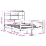 vidaXL Lit bibliothèque sans matelas 150x200 cm bois massif de pin