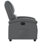 vidaXL Fauteuil inclinable Gris Similicuir