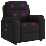 vidaXL Fauteuil de massage inclinable Noir Tissu