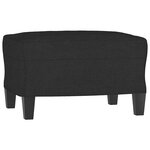 vidaXL Ensemble de canapés 3 Pièces avec coussins Noir Tissu