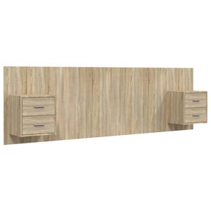 vidaXL Tête de lit avec armoires Chêne sonoma Bois d'ingénierie