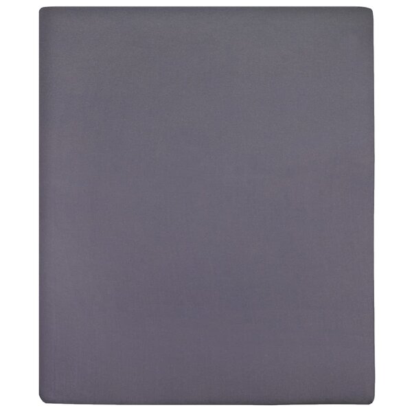 vidaXL Drap-housse Jersey Anthracite 180x200 cm Coton