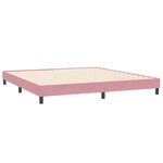 vidaXL Sommier à lattes de lit sans matelas rose 200x220 cm velours