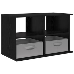vidaXL Support de télévision avec tiroir Chêne noir 79 x 40 x 48 cm