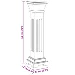 vidaXL Support pilier classique carré pour plantes MDF