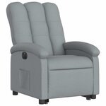 vidaXL Fauteuil inclinable électrique gris clair tissu