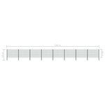 vidaXL Panneau de clôture avec poteaux Fer 13 6 x 1 2 m Vert