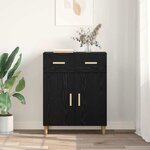 vidaXL Buffet Chêne noir 34 x 69 5 x 89 cm Bois d'ingénierie