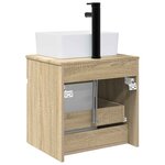 vidaXL Meuble de lavabo mural Chêne Sonoma 49 x 41 x 63 cm