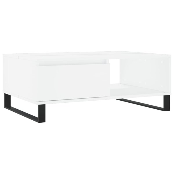 vidaXL Table basse blanc 90x60x35 cm bois d'ingénierie