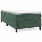vidaXL Cadre de lit sans matelas vert foncé 90x190 cm velours