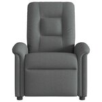 vidaXL Fauteuil inclinable de massage en tissu gris foncé
