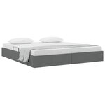 vidaXL Lit de Rangement avec stockage Gris foncé 180 x 200 cm Tissu
