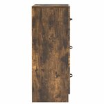 vidaXL Armoire à tiroirs Chêne fumé 33 x 34 5 x 87 cm