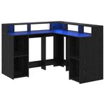 vidaXL Bureau Chêne noir 130x130x91 cm Bois d'ingénierie