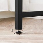 Bureau table poste de travail petite taille 100 x 50 x 75 cm pour bureau salon chambre assemblage simple métal style industriel gris 2_0004681