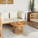 vidaXL Table de Café de Jardin Ø70x40 cm en Bois Massif Teck