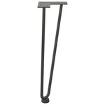 vidaXL Pieds en épingle à cheveux pour table basse 4 pièces Anthracite 42 cm Acier massif