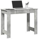 vidaXL Bureau gris béton 100x45x75 cm bois d'ingénierie