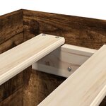 vidaXL Cadre de lit sans matelas chêne fumé 75x190cm bois d'ingénierie
