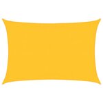 vidaXL Voile d'ombrage 160g/m² rectangulaire jaune 3 5x4 5 m PEHD