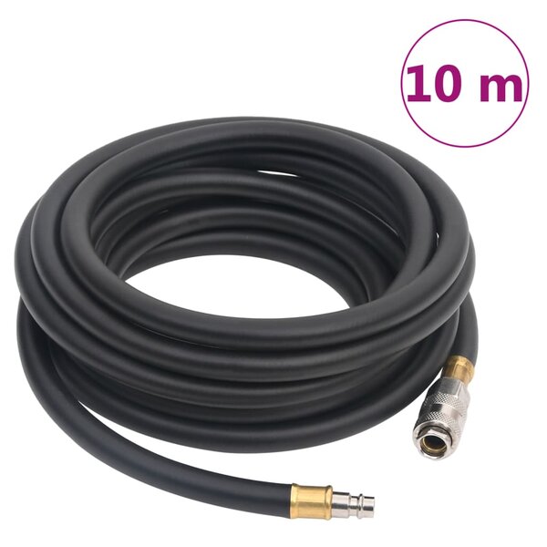 vidaXL Tuyau d'air hybride noir 0 6" 10 m caoutchouc et PVC