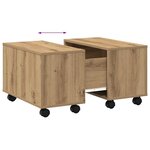 vidaXL Table basse chêne artisanal 60x60x38 cm bois d'ingénierie