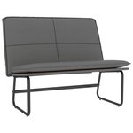 Banc banquette 100 x 75 x 76 cm synthétique gris 02_0010700