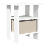 vidaXL Table de chevet 2 Pièces Blanc 41 x 40 x 45 cm Bois d'ingénierie