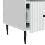 vidaXL Meuble TV Blanc 102 x 34 5 x 50 cm Bois d'ingénierie