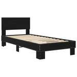 vidaXL Cadre de lit avec tête de lit Chêne noir 80 x 200 cm