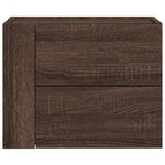 vidaXL Tables de chevet murales 2 Pièces chêne marron 45x30x35 cm
