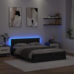 vidaXL Cadre de lit Chêne noir 120 x 190 cm Bois d'ingénierie