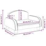 vidaXL Canapé pour enfants gris foncé 50x40x30 cm tissu