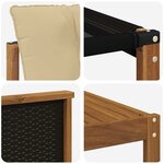 vidaXL Ensemble de canapés d'extérieur 6 pc Naturel et Beige