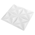 vidaXL Panneaux muraux 3D 48 Pièces 50x50 cm blanc origami 12 m²
