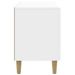 vidaXL Meuble TV 102 x 34 5 x 50 cm Blanc brillant Bois d'ingénierie