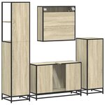 vidaXL Ensemble de meubles de salle de bain 4 Pièces chêne sonoma
