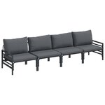 vidaXL Ensemble de canapé de jardin 4 Pièces Anthracite Acier