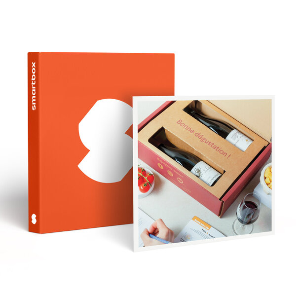 SMARTBOX - Coffret Cadeau Abonnement de 6 mois : 2 grands vins rouges par mois et livret de dégustation -  Gastronomie