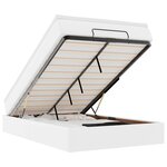 vidaXL Cadre de lit ottoman avec matelas blanc 120x190 cm similicuir