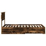 vidaXL Cadre de lit Chêne fumé 100 x 200 cm Bois d'ingénierie