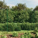 vidaXL Clôture en treillis métallique et piquet d'ancrage vert 1 8x10m