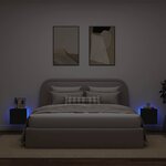 vidaXL Meubles TV muraux avec lumières LED 2 Pièces noir 30 5x35x30 cm