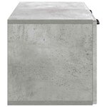 vidaXL Meuble TV mural Gris béton 59 5 x 31 x 30 cm Bois d'ingénierie