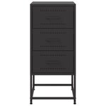 vidaXL Tables de chevet 2 Pièces noir 36x39x78 cm acier