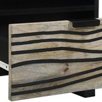 vidaXL Tables de chevet 2 Pièces Blanc et noir 40 x 33 x 46 cm