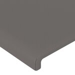 vidaXL Tête de lit avec oreilles Gris 147x16x78/88 cm Similicuir
