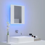 vidaXL Armoire salle de bain à miroir LED Blanc 40x12x45 cm Acrylique